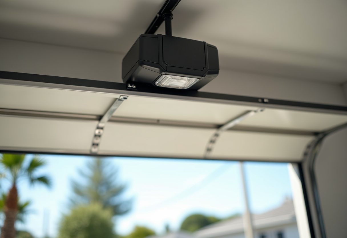 New garage door opener and rail installed — Nundah